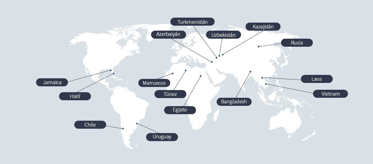 LX llegará a nivel mundial a Quince países MAP